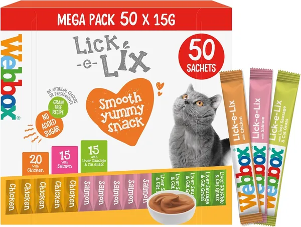Webbox Lick-e-Lix Cat Treats Variety Value Pack