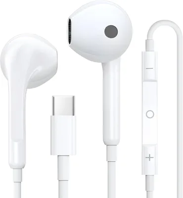 USB C Headphones Wired HiFi Stereo Earphones with Microphone - Best Deal