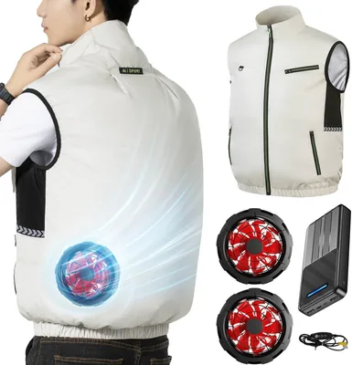 ノライ 2026 スタームファン & 大容量40,800mAhバッテリー、空調作業服、ファン付きベストセット