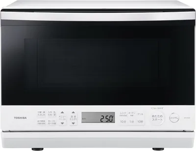 トシャバ ER-D70A(W) 蒸しオーブン電子レンジ、ストーンキルンドーム、ホワイト、482°F (250°C)、シングル層調理、フラットテーブル、電子レンジ