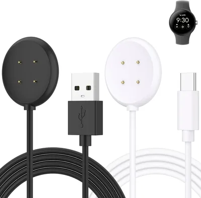 Meliya 2-Pack Charger Cable for Google Pixel Watch 3 / Fitbit Magnetic Charging
