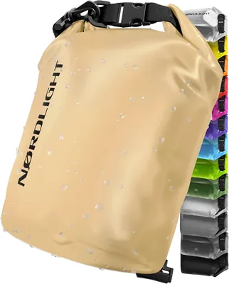 Nordlight Dry Bag och vattenfast bag - (5L, Beige) Vattenfast paketfärd med rulleluknade och högskuldt överarmband | Svimma