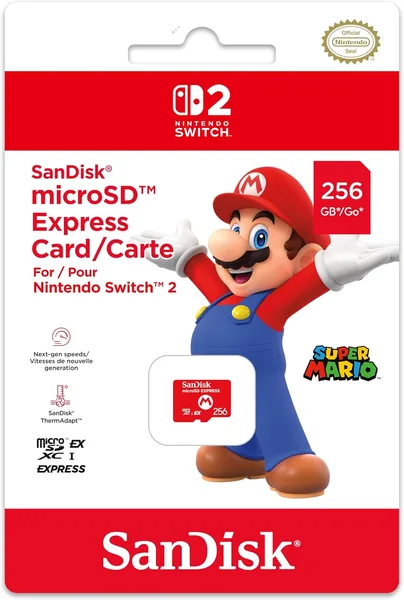 Nintendo SanDisk microSD Express Card for Nintendo Switch 2 (32GB, White Pack of 4)