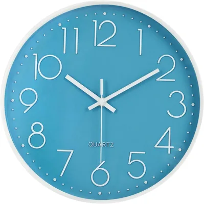Reloj de Pared Cuarzo Silencioso Moderno, Grande 12 Pulgadas, Sin Tictac, Decorativo