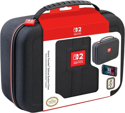 RDS - Nintendo Switch 2 OLED, Maletín Sistema Juego Viajero Deluxe con Adaptador de Corriente, Cable HDMI y Joy-Con