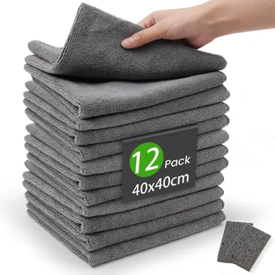 RUISTLI 12 PCS - Trapos de Cocina - Microfibra 40 * 40CM, Trapos de Limpieza