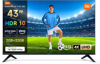 TV XIAOMI F 43, 109 cm, 4K UHD, Smart TV, Fire TV, Alexa, HDR10, MEMC, 2GB+32GB, Compatible