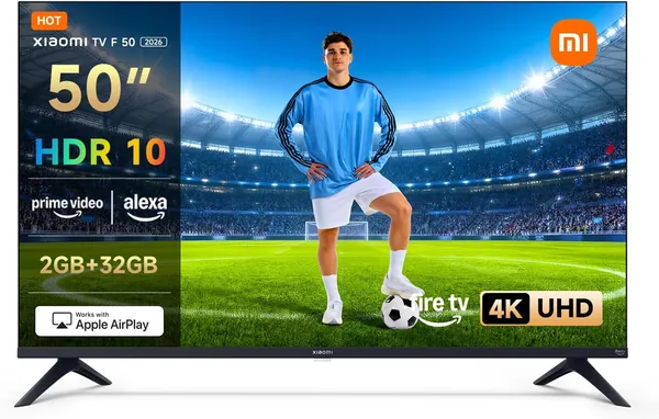 TV Xiaomi F 50, 50 pulgadas (127 cm), 4K UHD, Smart TV, Fire TV, Control de Voz Alexa, HDR10, MEMC, Modo Juego 120Hz, 2GB+32G - Mejor Oferta