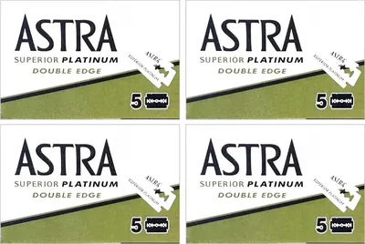 Astra Zielone Żyletki do Golenia z Powłoką Platynową, 20 sztuk