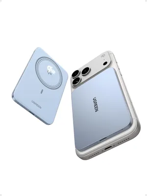 UGEN MagFlow Air Power Bank, ultrabart 5000mAh 15W MagSafe-strömbank, Qi2-certifierad, PD 20W snabbladdning, ergonomisk design