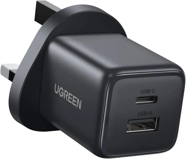 UGREEN 20W iPhone 15 Pro Max Charger, 2 Ports GaN Fast iPhone Charger Type C