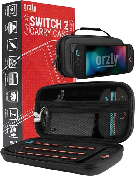 Carry Case for Nintendo Switch 2 (2025) Hard Shell Travel Case with Screen Padding, Game Card & microSD Slots