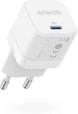 Anker PowerPort III Cube، شاحن جداري سريع من نوع C، 20 واط، PowerIQ 3.0، متوافق مع سلسلة iPhone 15/14/13 و Samsung Galaxy