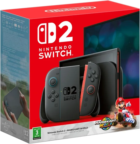 Nintendo Switch 2 Console + Mario Kart World Bundle, 2 Year Manufacturer Warranty (KSA Version)