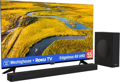 Westinghouse 4K 55 Inch TV & 5.1.2 Sound Bar Best Deal
