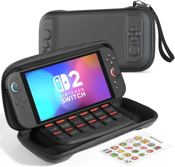 HSIEHMIEN Etui na Nintendo Switch 2, Twarda Torba Przenośna, 12 Sloików
