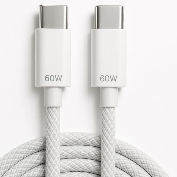 Cabo USB-C Tipo C 60w Tranado De Nylon Compativel com Iphone 15,15 Pro/Max, Compativel iphone16,16 Pro/Max IOS/Android Certificado Premium Reforando