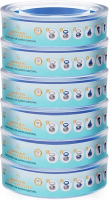 6 Pacchi di Refilli per Pannolini Lavabili - Compatibili con PARPAT e Angelcare Bucket