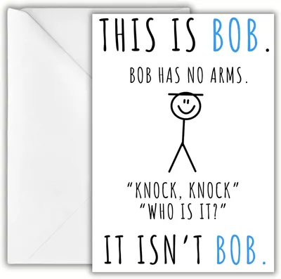 Funny Birthday Card 'This is Bob' Illustration - Best Deal