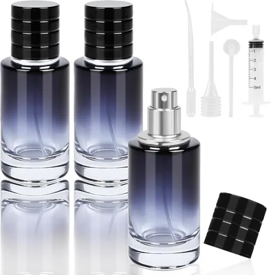 LOPHE Mini rozpylacz do perfum, 3 x 30 ml, buteleczka wielokrotnego napełniania, gradientowy