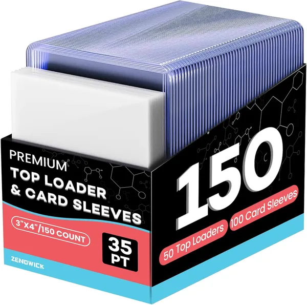 150 Packs Card Sleeves Top Loaders for Cards,3" x 4" Baseball Card Protectors,Trading Card Sleeves H