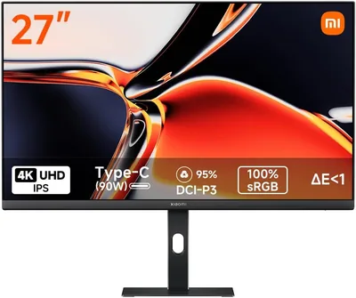 Écran XIAOMI A27Ui 4K UHD, 27 pouces, IPS, HDR10, 100% sRGB, 95% DCI-P3, chargeur inversé 90W, certificat TÜV Low Blue Light - 7% de réduction