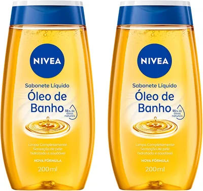 Kit NIVEA Sabonete Líquido Óleo de Banho 200ml - 2 Unidades