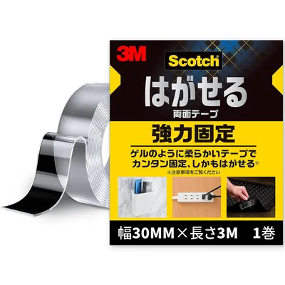 3M スコッチ リムーバブル クリア 両面テープ 強粘着 1インチ幅×10フィート 長さ 1ロール SRK（Amazon.co.jp限定）ベストディール