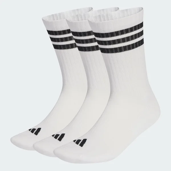 adidas Unisex 3 Stripes Cushioned Sportswear Crew Socks 3 Pair Pack