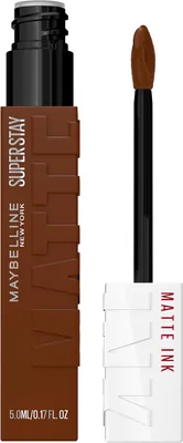 Maybelline Super Stay - Maquillaje líquido de tinta mate, color de alto impacto de larga duración, hasta 16 horas de uso, Charcoal