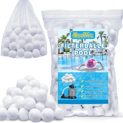 ZeeDix Pool Filterkugeln 1460g | Effiziente Alternative zu Sandfiltermedien (z.B. 50kg Sand) - Wiederverwendbar