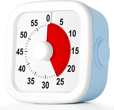 HOTUT 60 Min Visuell Timer för Barn, Stumm Operation, Klassrumstimer, Kökstimer