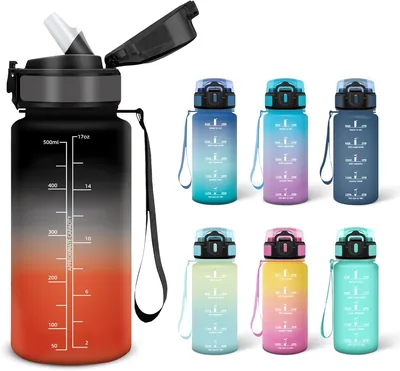 Motswedi Drinkfles 0,5L BPA-vrij met Strookje voor Carbonatische Dranken, Sportdrinkfles