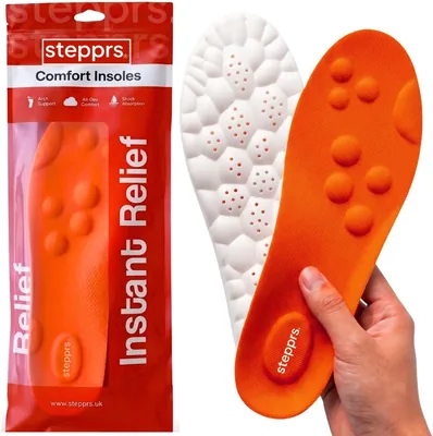Original Stepprs Comfort Shoe Insoles 4D Memory Foam Arch Support