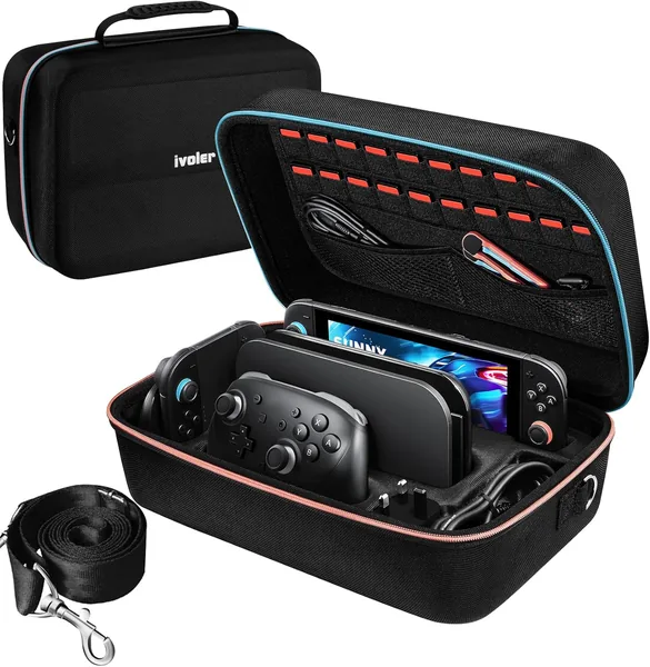 iVoler Nintendo Switch 2 Case, Luxury Portable Switch Hard Protective Case