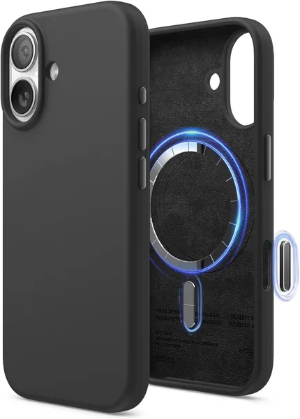 elago iPhone 17 (6.3") Magnetic Liquid Silicone Case - MagSafe Compatible, Shockproof, Slim, Soft-To