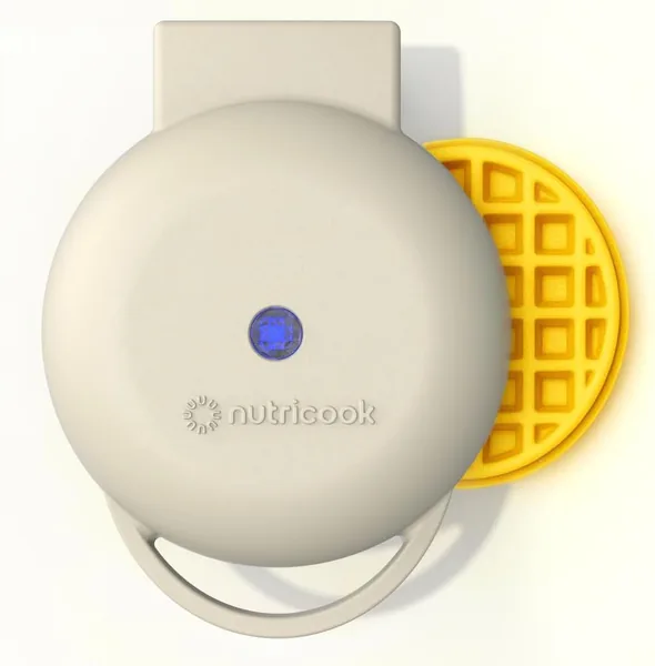 Nutricook Mini Waffle Maker 10cm Healthy Ceramic Coating