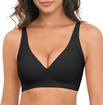 Sujetador sin varillas Jouica para mujer, push up con escote V