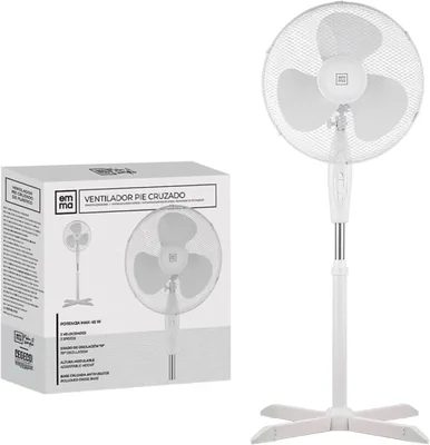 Ventilateur Générique EMMA Ultra Silencieux | Expédition 24h | 45W | Faible Consommation | Puissance Élevée à 3 vitesses | Réglage de la Hauteur | 3 Douilles