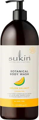 SUKIN Melon Delight Body Wash 1L Aloe Vera Kakadu Plum Best Deal