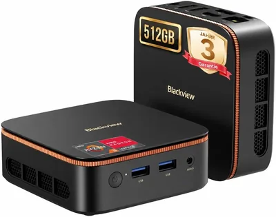 Blackview MP20 Mini PC Ryzen Win 11 Pro, AMD Radeon Grafik, 16GB DDR4 512GB SSD Mikro-Desktop-Computer 4K Dual Display, USB - 37% Rabatt