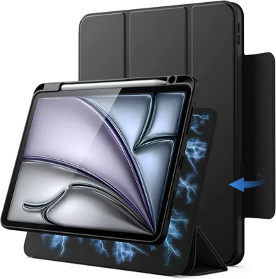 JETech Magnetic Case iPad Air 11" M2-M4 Black