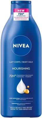 NIVEA Body Melk met Hyaluronzuur - Zacht Amandelolie en Voedende Serum - 72 Uur Hydratatie