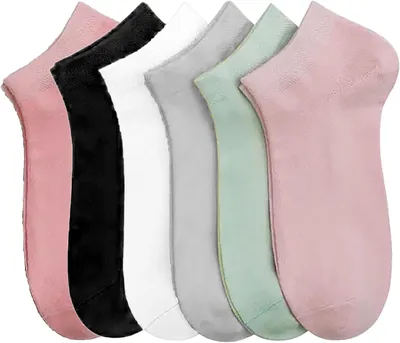 Women's Casual Ankle Socks Comfort Foot Socks (5 Pairs +1 Gift) 6 Pairs Full
