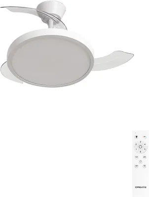 Ventilador de techo Create Wind Clear Studio con luz blanca y control remoto - 28% de descuento