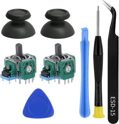 Kit de Réparation Joystick Analogique PS5 - 8 Pièces Thumbstick pour Manette avec Joysticks 3D de Remplacement, Module (6% Off)