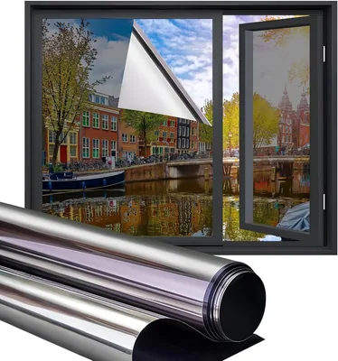 Spiegelraamfolie Zilver Silver Mirror Window Film 120 x 300 cm - Thermal Insulation HR+ - Anti-Glare & Solar - No Stain, Best Deal