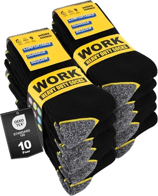 Effeet Men's Work Socks - 10 Pairs Best Deal