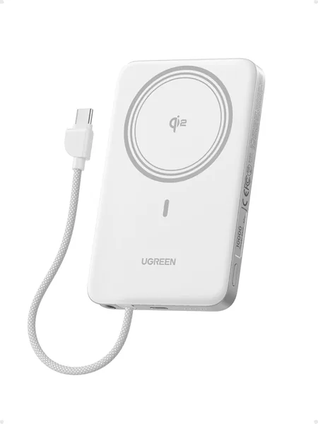 UGREEN MagFlow Air Powerbank - 10000mAh 15W MagSafe, Qi2 & PD30W Snelle Oplading, Ultra-dun