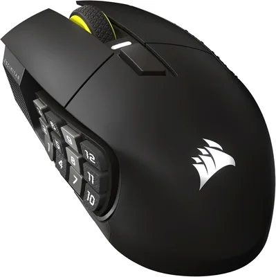 Corsair Scimitar Elite Wireless SE MMO Gaming Mouse 33K DPI Zwart | 16 Programmeerbare Knoppen, Key Slider, Virtueel Zoom